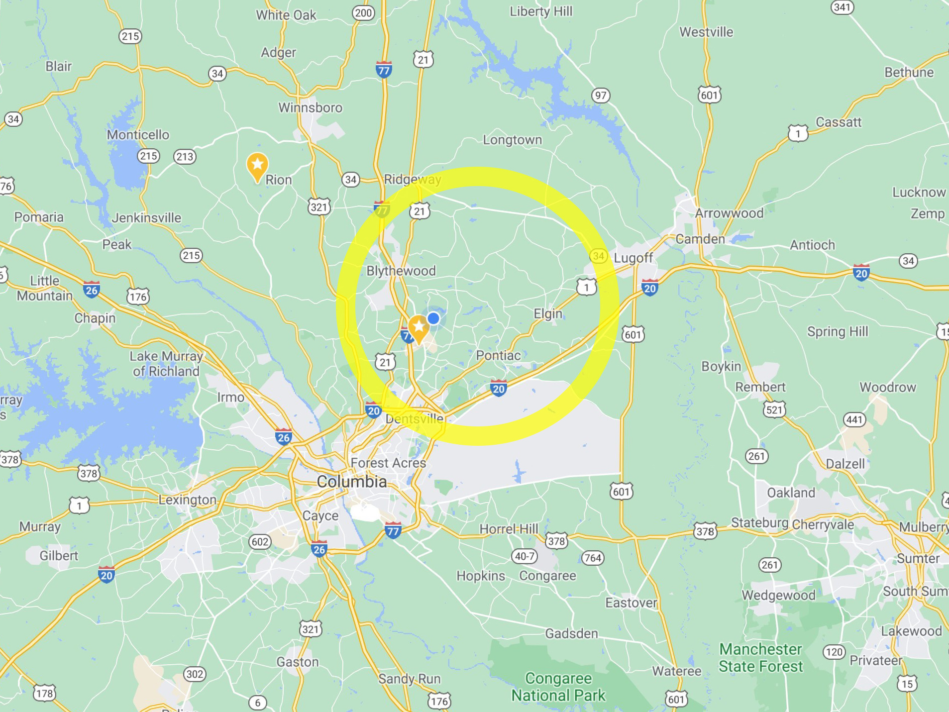 A solid Blythewood country-feeling home near Northeast Columbia SC